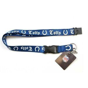 INDIANAPOLIS COLTS Lanyard Keychain 2 Sided Old English Style New NFL Licensed